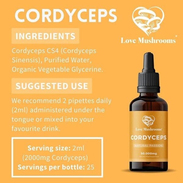 Start Strong - Enhance Your Smoothie with Cordyceps Energy Tincture for a Natural Energy Kick