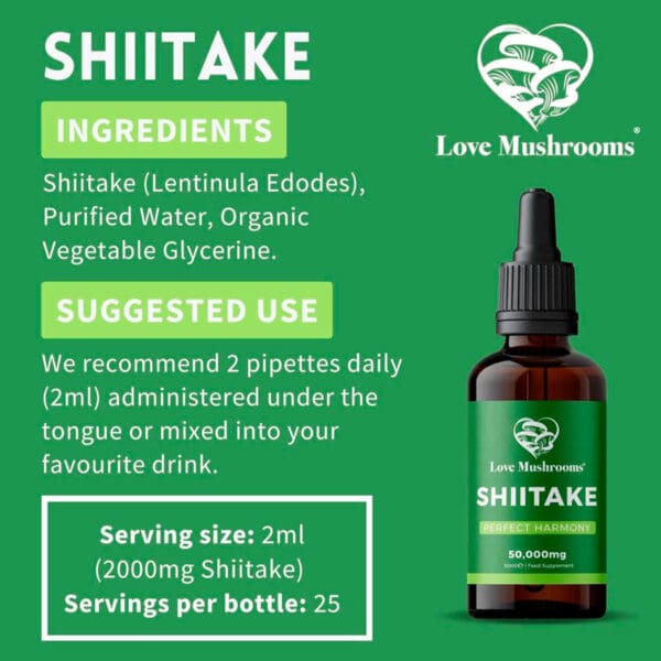 shiitake tincture extract dosage